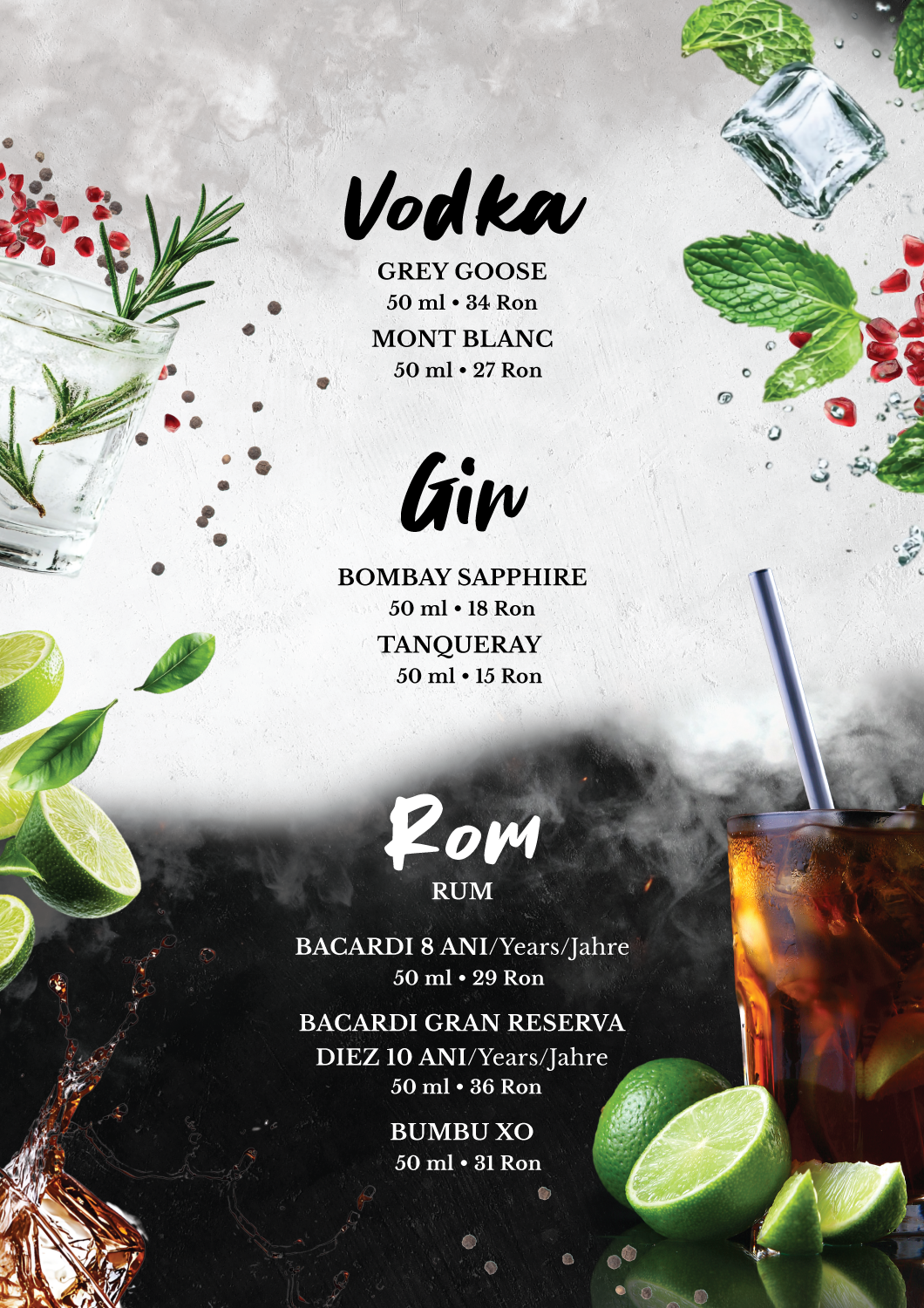 Vodka-Gin-Rom